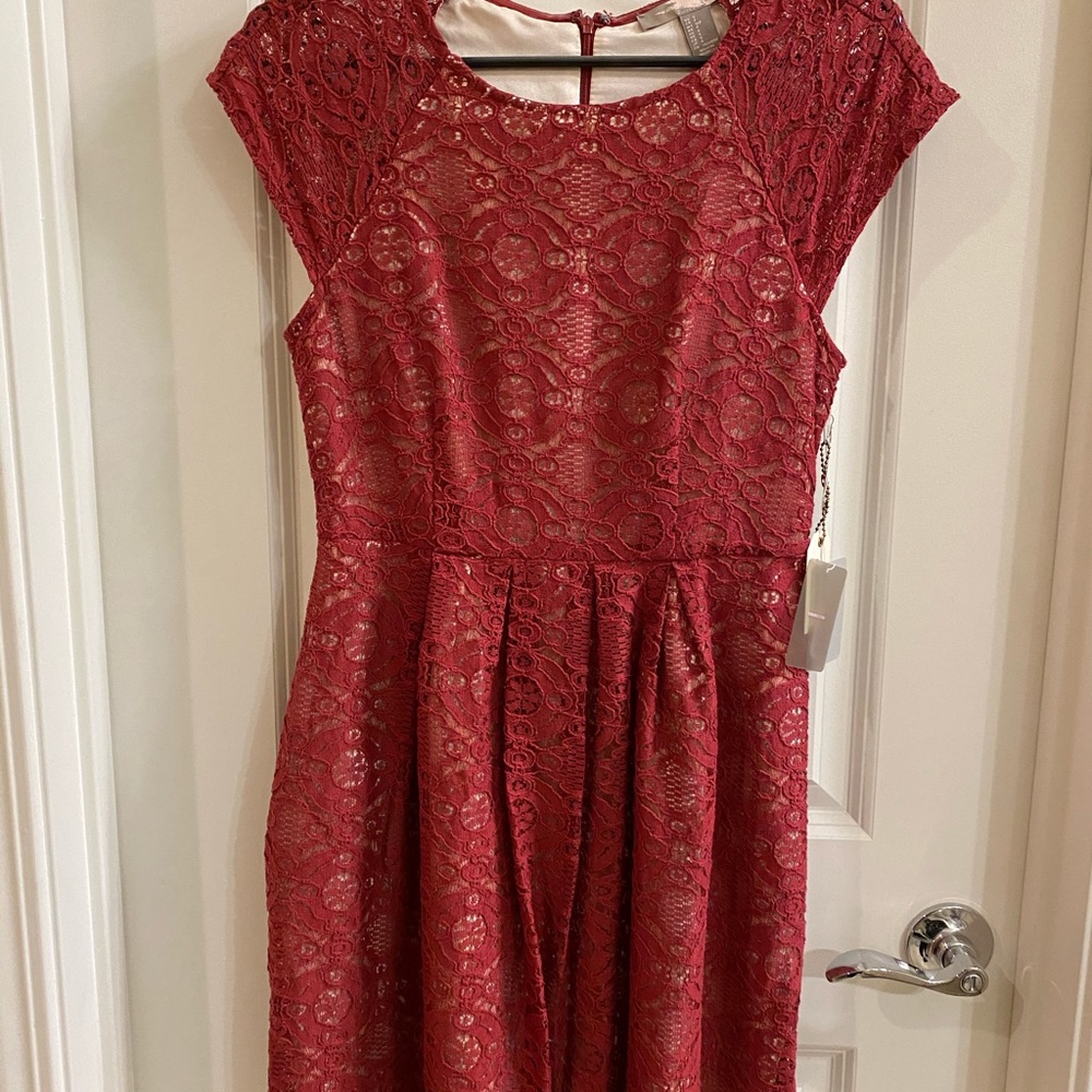 Red lace dress